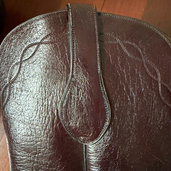 Ammons Custom Handmade Men’s Cowboy Boots 9 Crinkle Shiny Leather main image 4